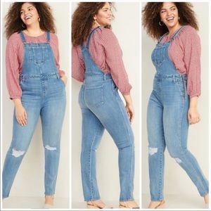Old navy overalls with zipper side